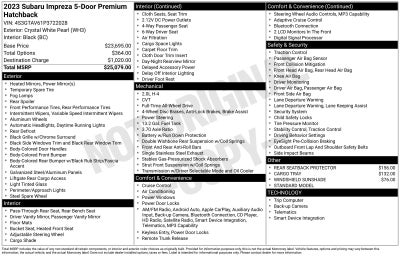 2023 Subaru Impreza Premium