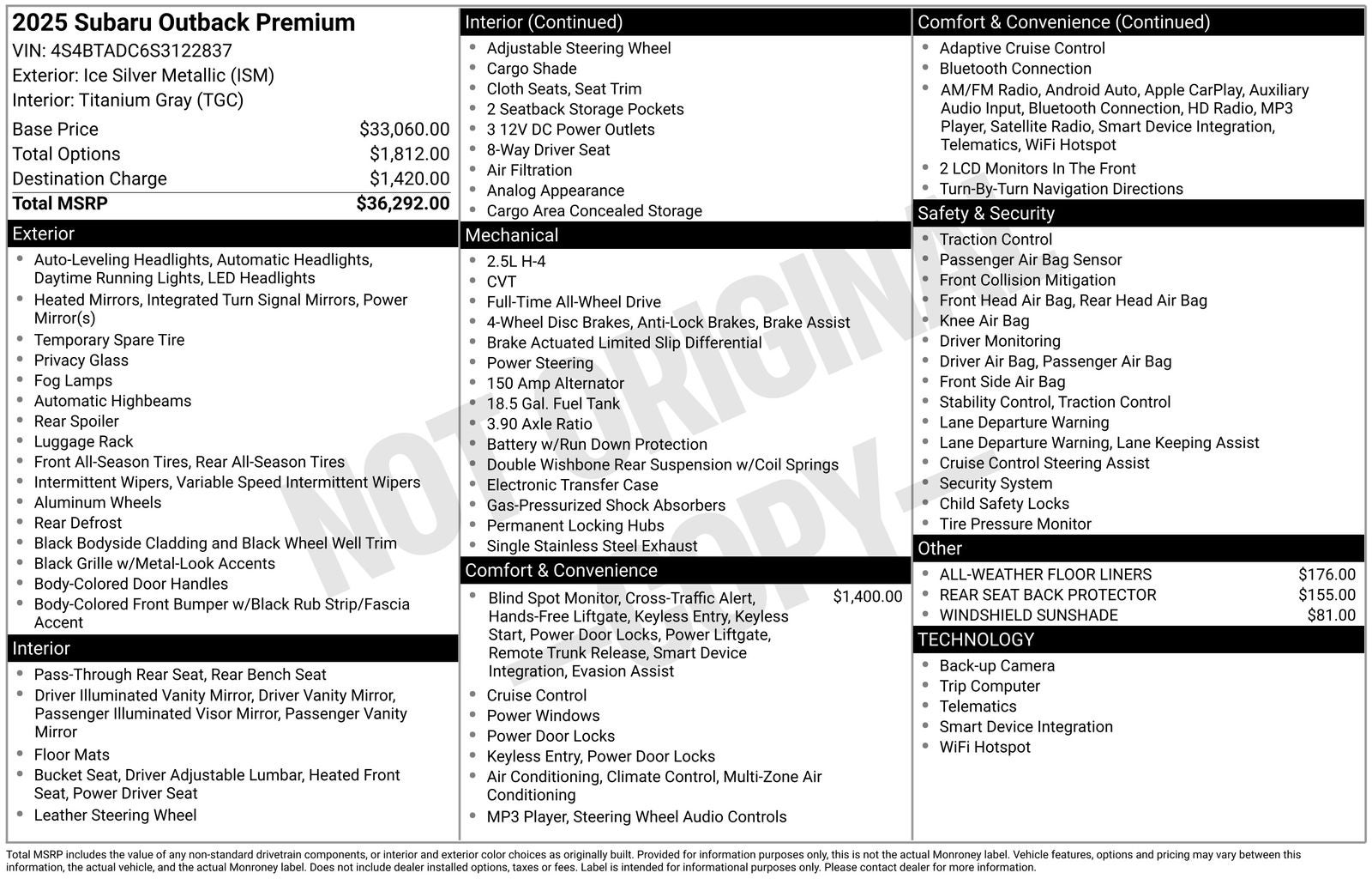 2025 Subaru Outback Premium