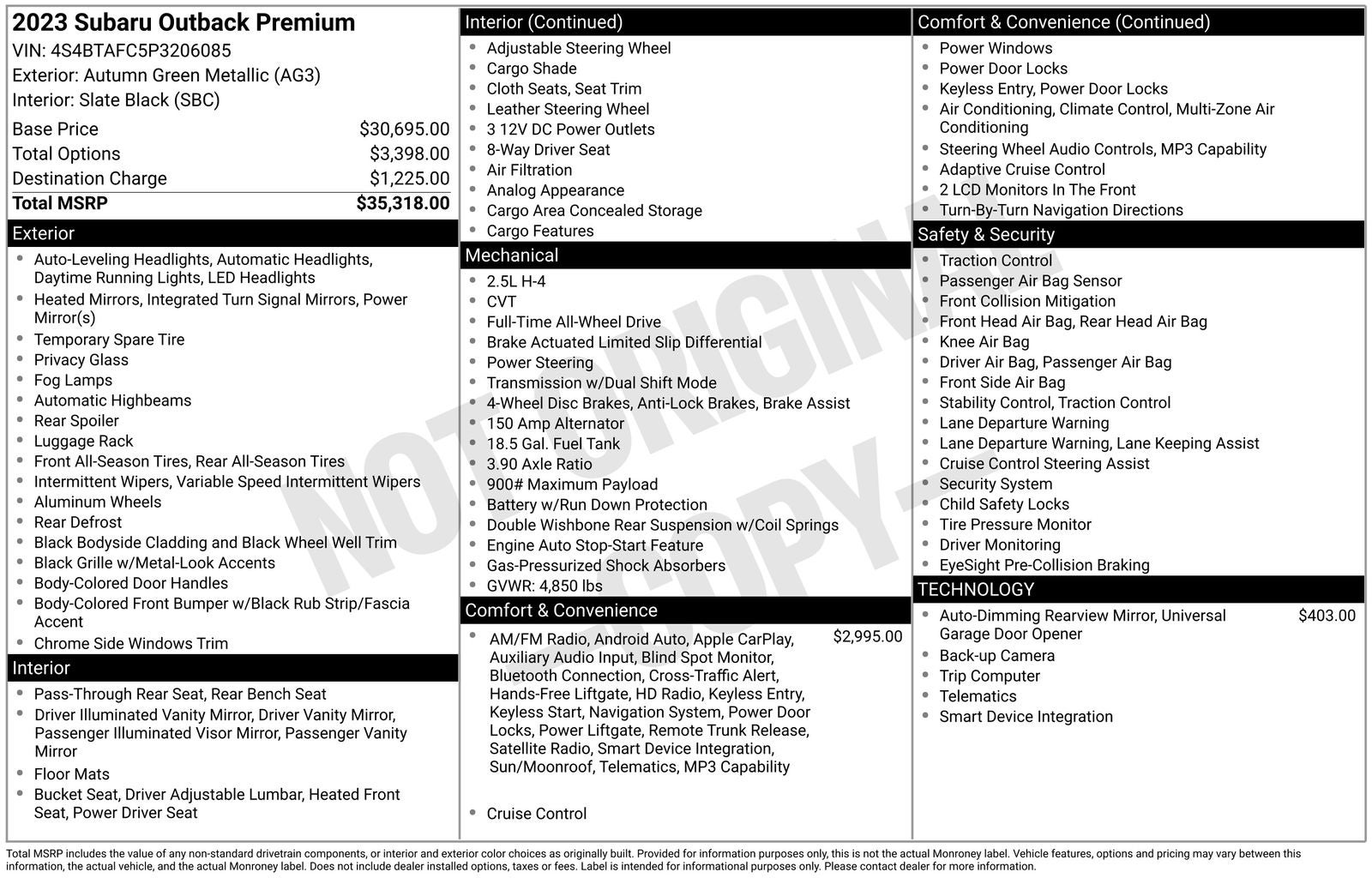 2023 Subaru Outback Premium