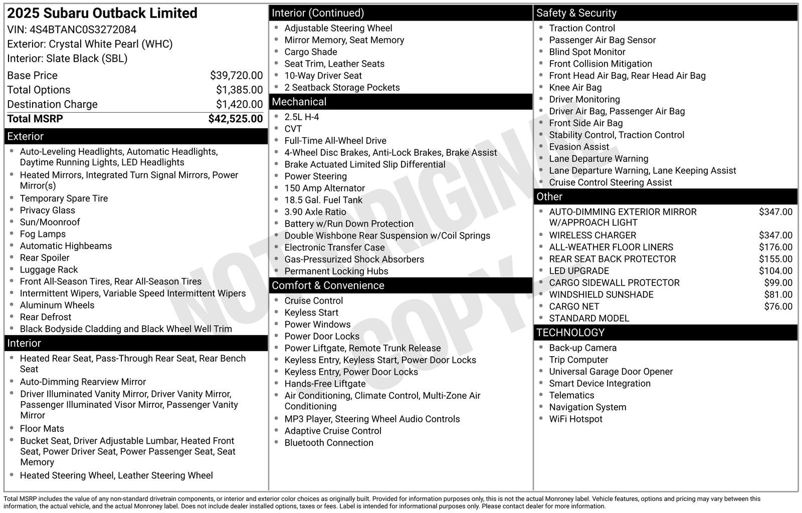 2025 Subaru Outback Limited