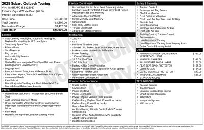 2025 Subaru Outback Touring