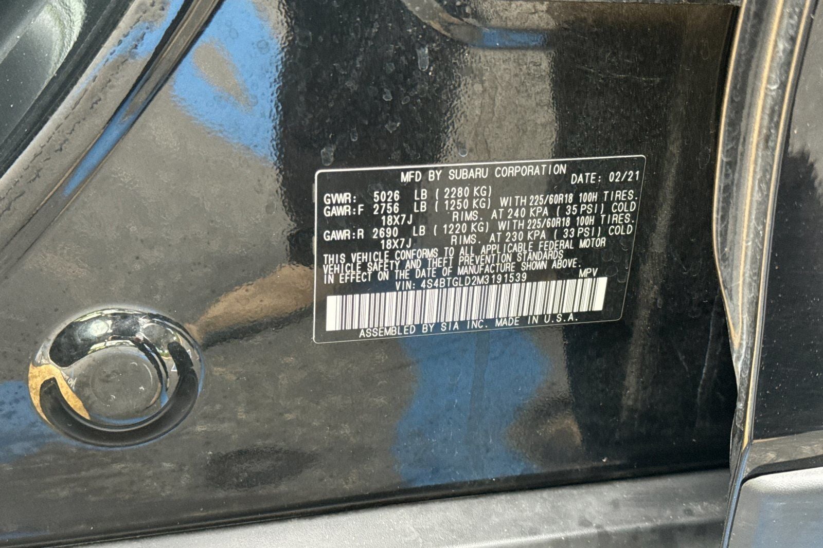 2021 Subaru Outback Onyx Edition XT