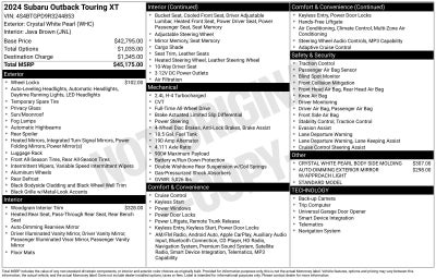 2024 Subaru Outback Touring XT