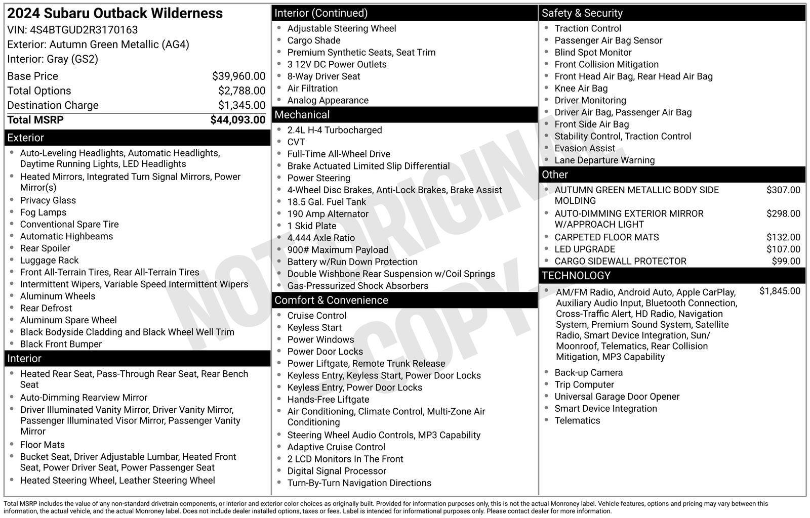 2024 Subaru Outback Wilderness