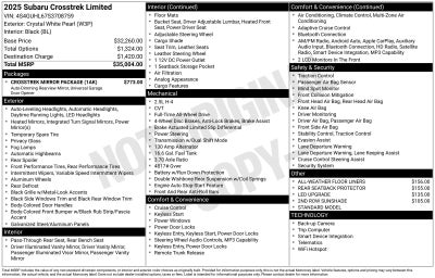 2025 Subaru Crosstrek Limited