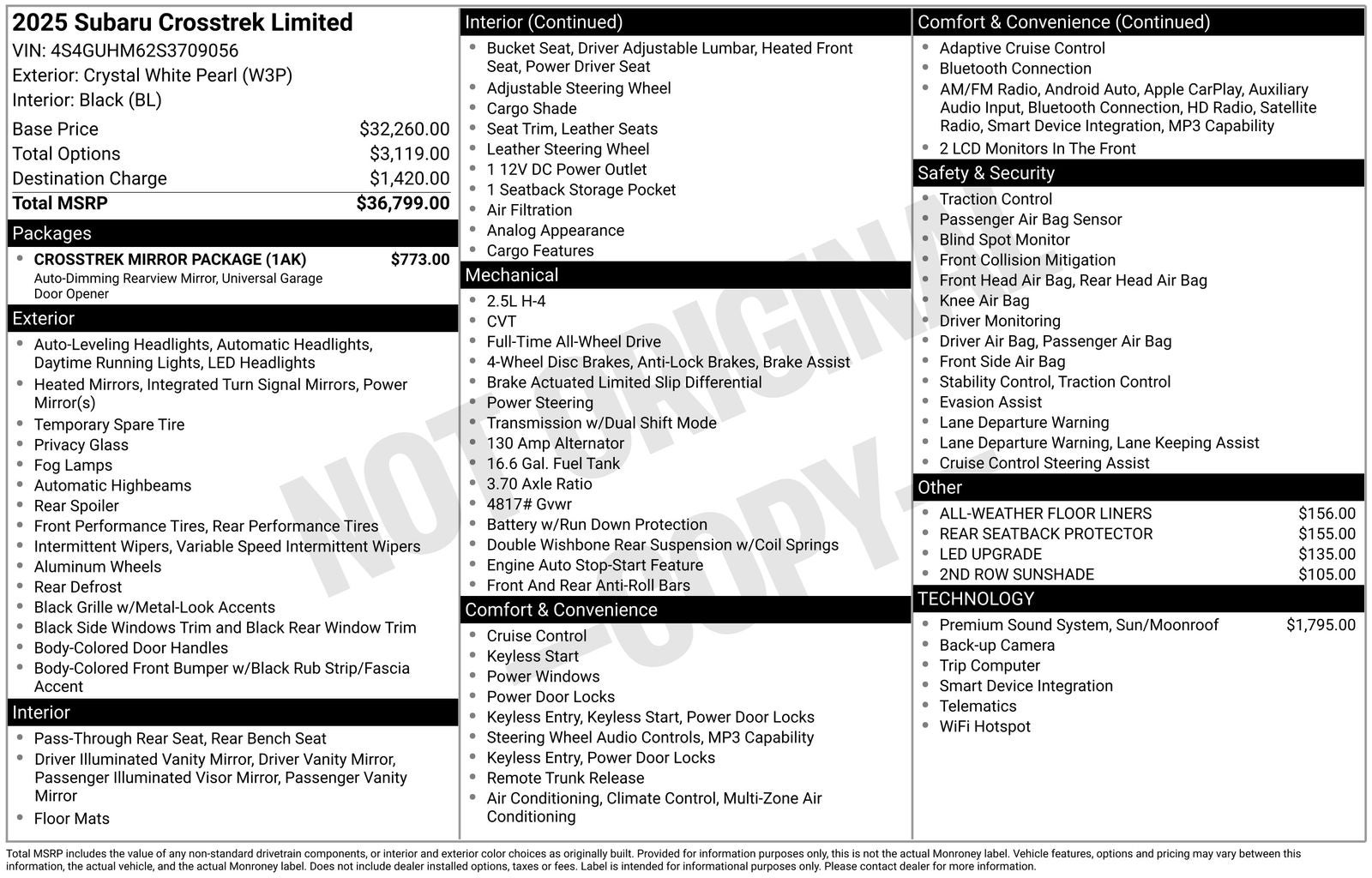 2025 Subaru Crosstrek Limited