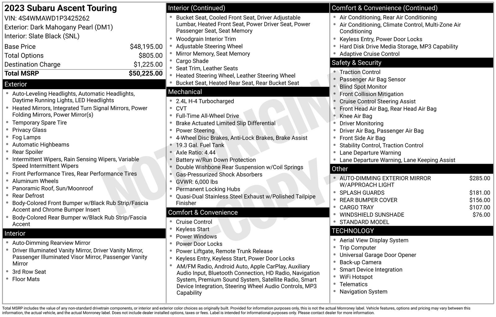 2023 Subaru Ascent Touring