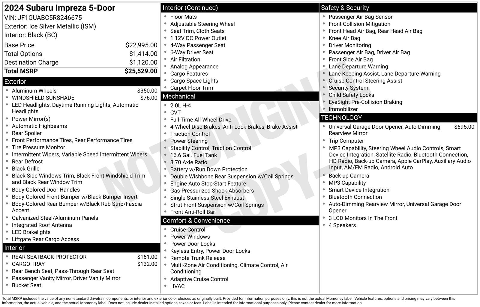 2024 Subaru Impreza Base