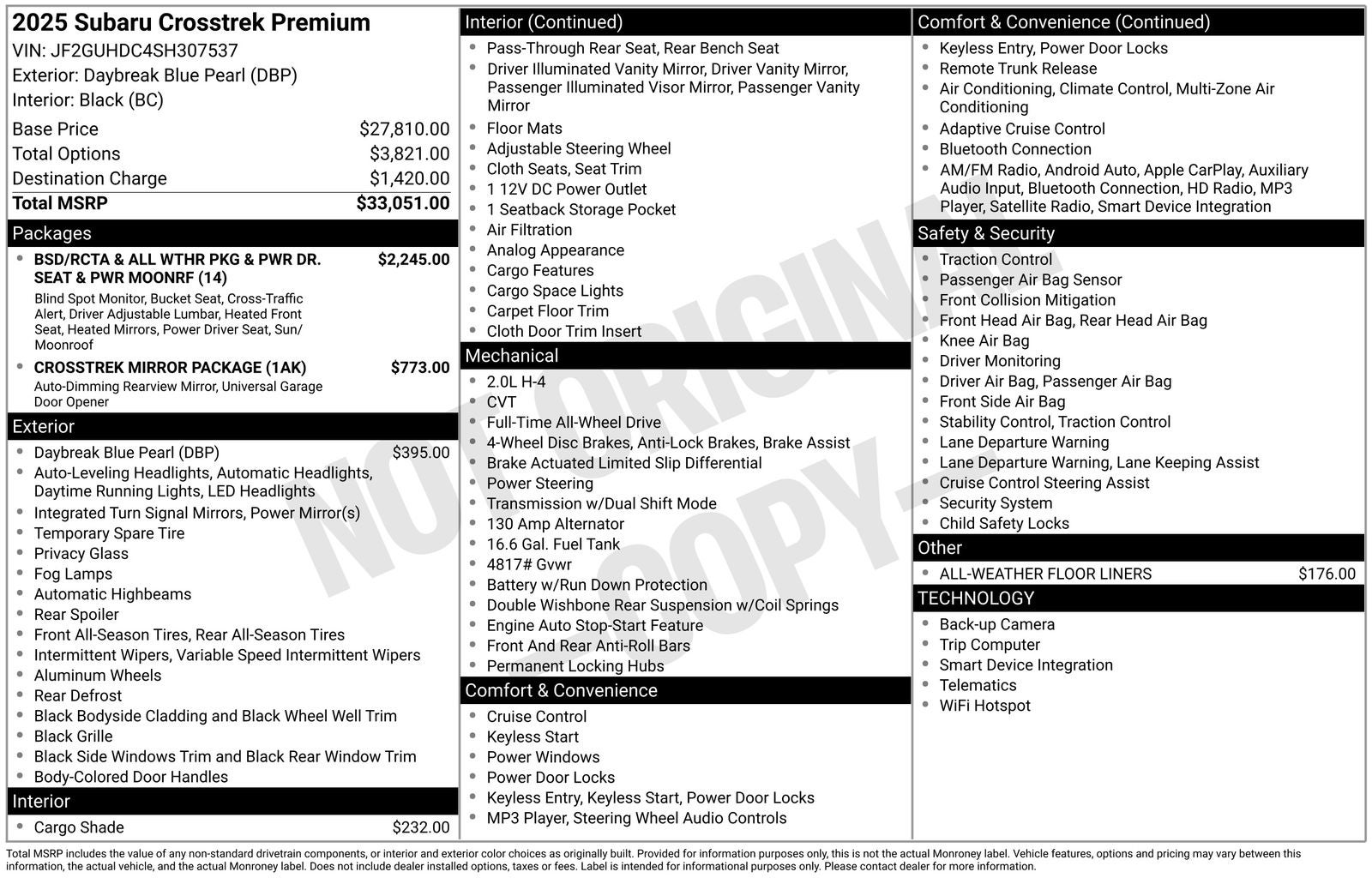 2025 Subaru Crosstrek Premium
