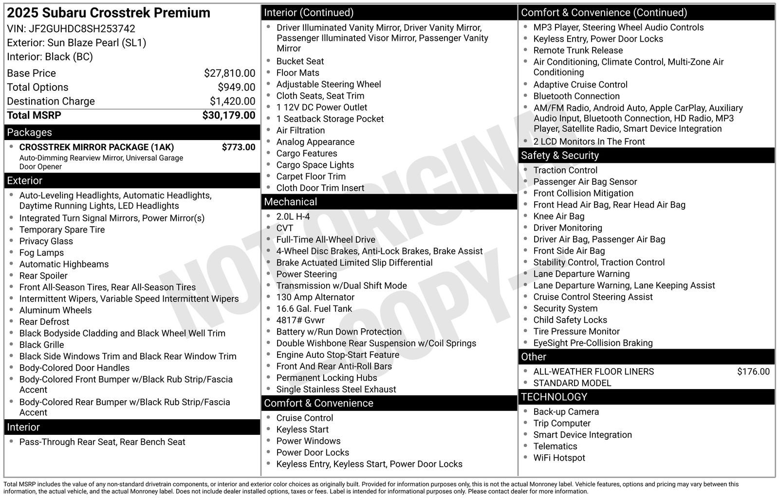 2025 Subaru Crosstrek Premium