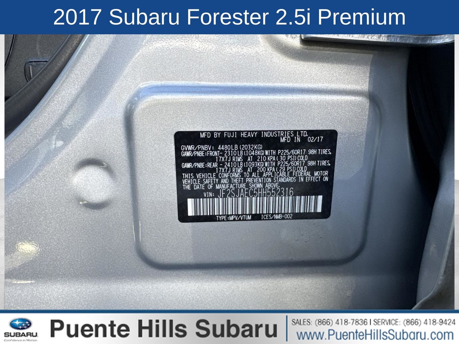 2017 Subaru Forester 2.5i Premium CVT's photo