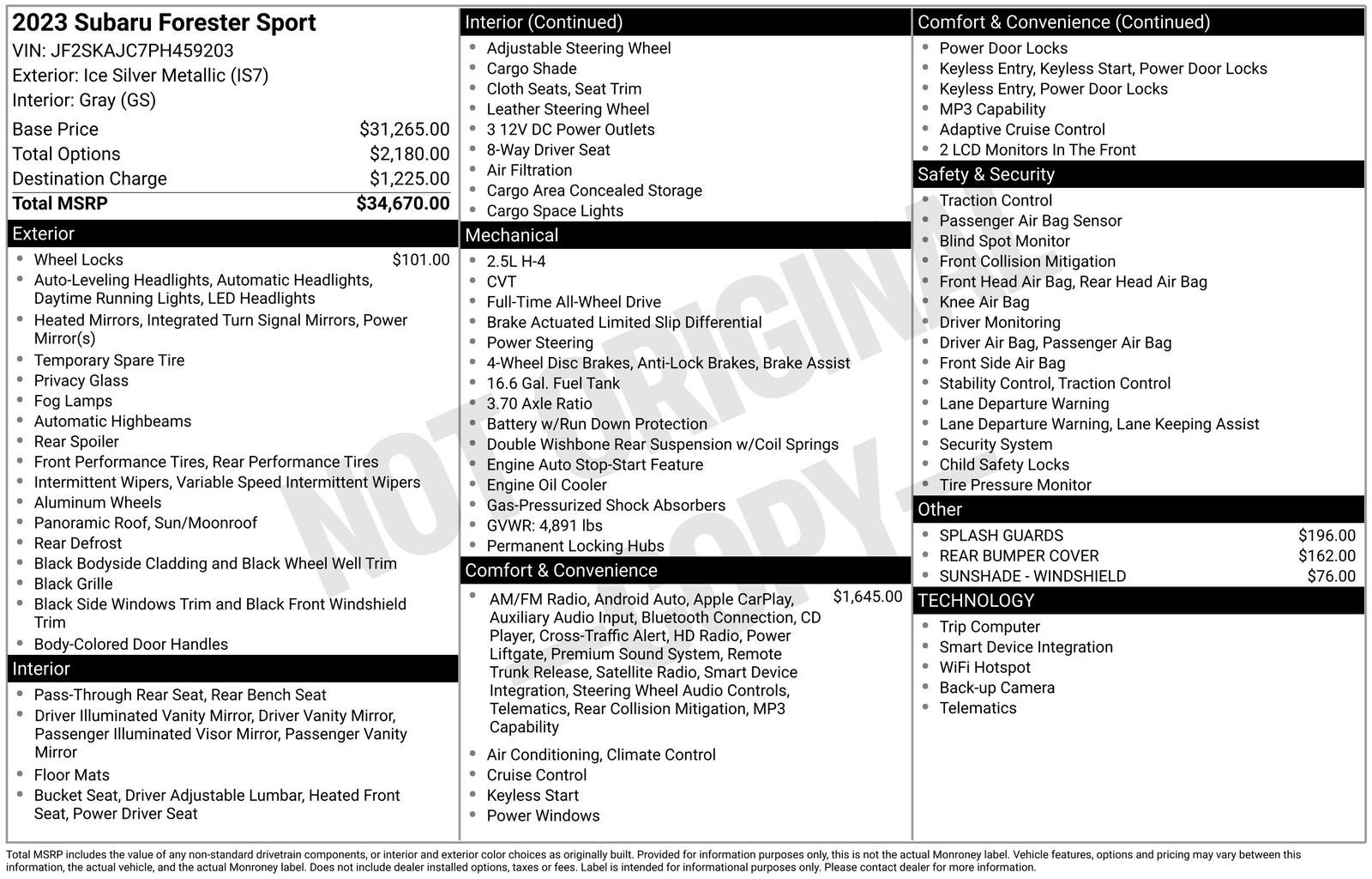 2023 Subaru Forester Sport