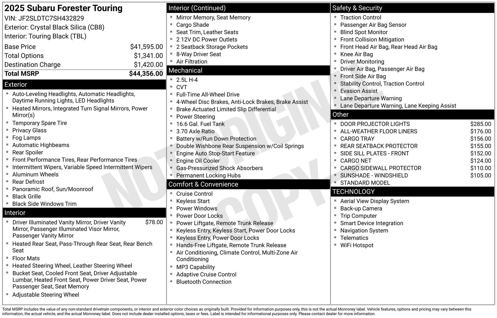 2025 Subaru Forester Touring