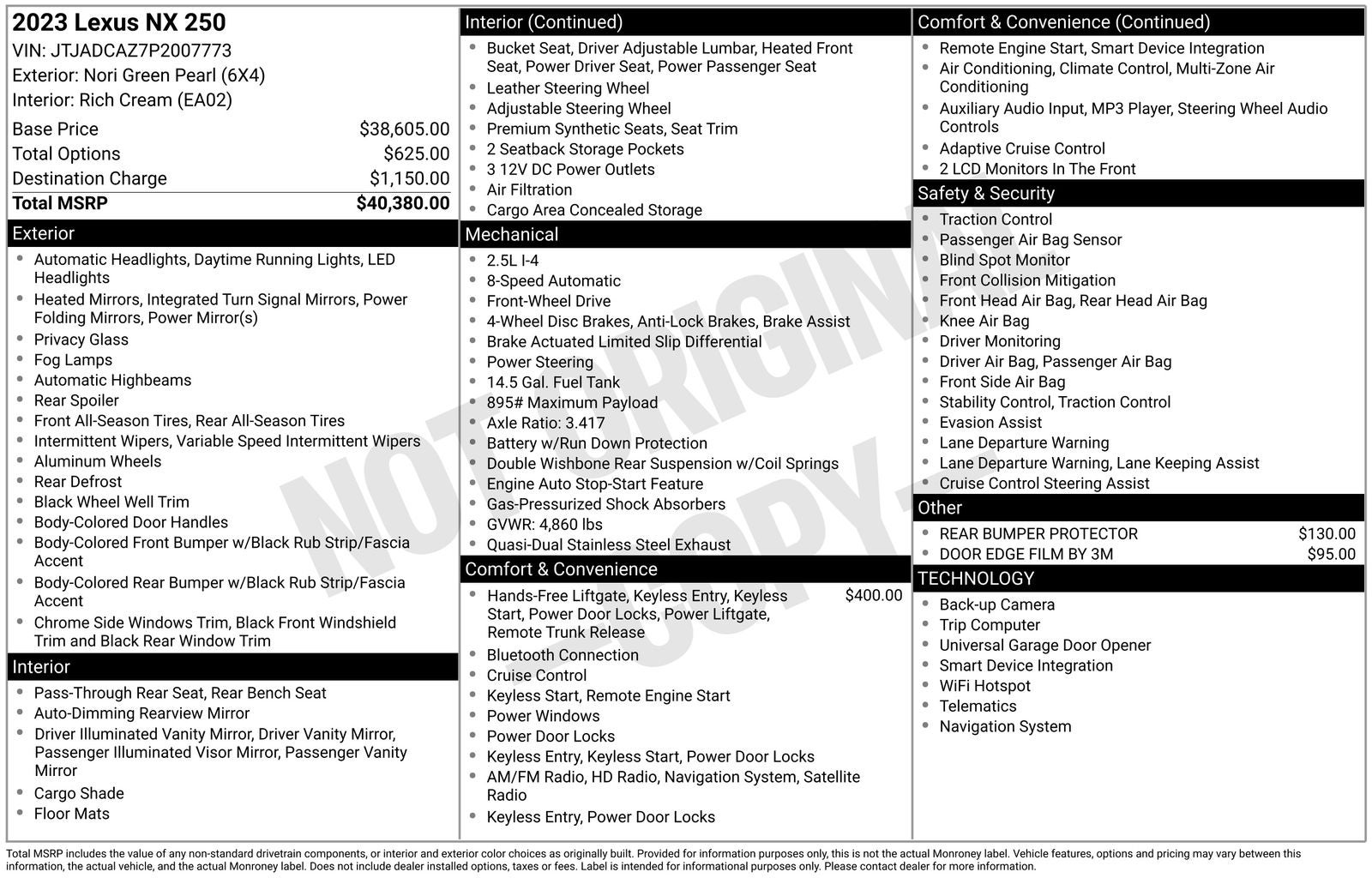 2023 Lexus NX 250 Base