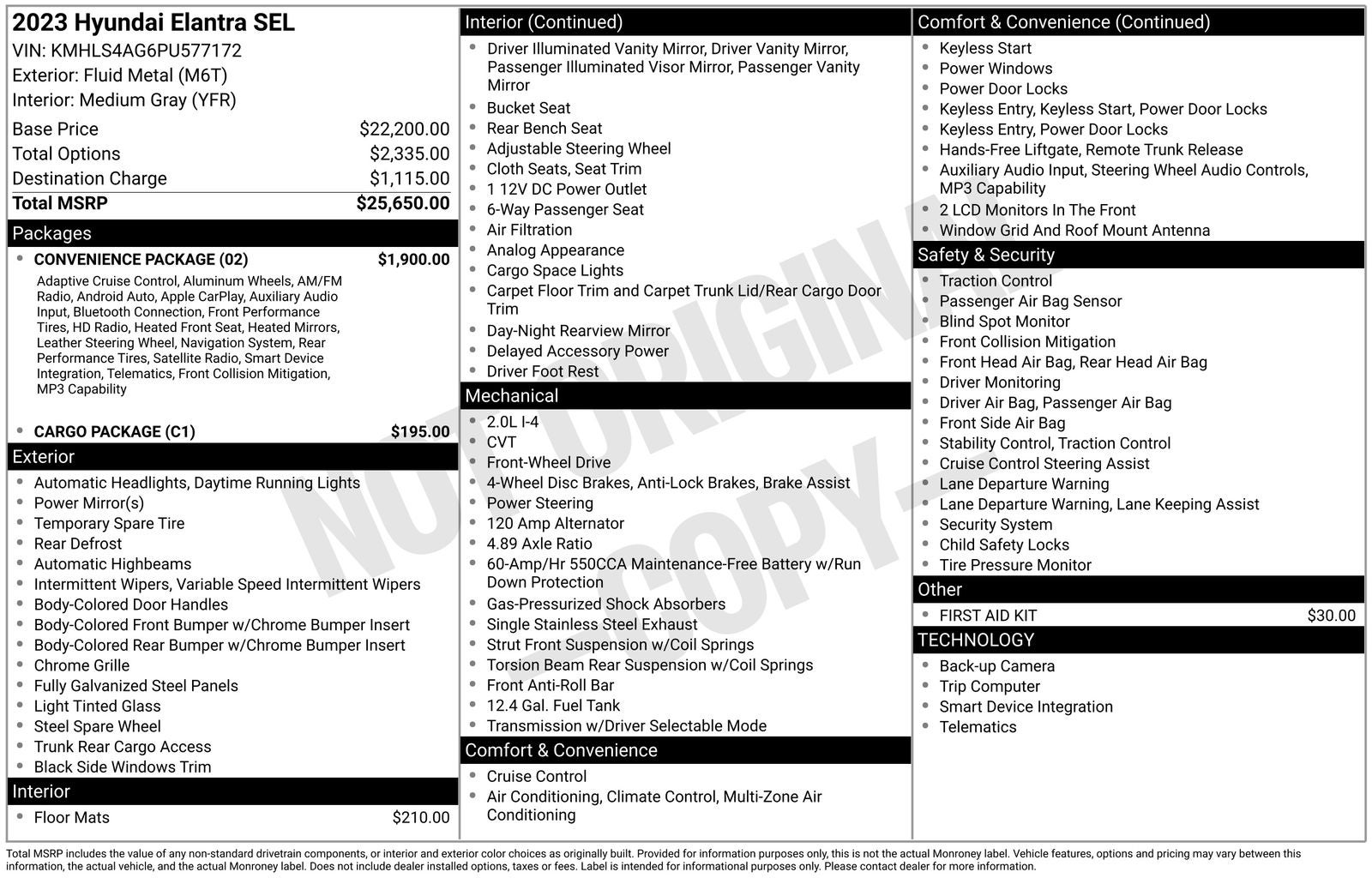 2023 Hyundai Elantra SEL