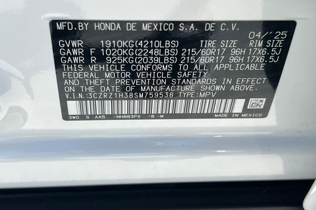 2025 Honda HR-V LX