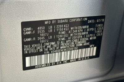 2019 Subaru Outback 3.6R Limited