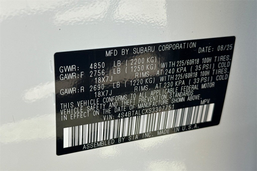 2025 Subaru OUTBACK Onyx Edition