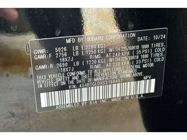 2025 Subaru Outback Onyx Edition XT