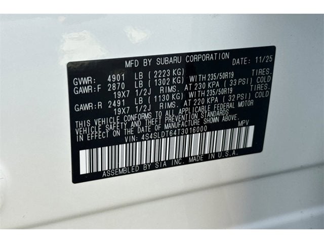 2026 Subaru FORESTER Touring