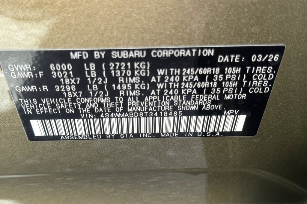 2026 Subaru ASCENT Premium 7-Passenger