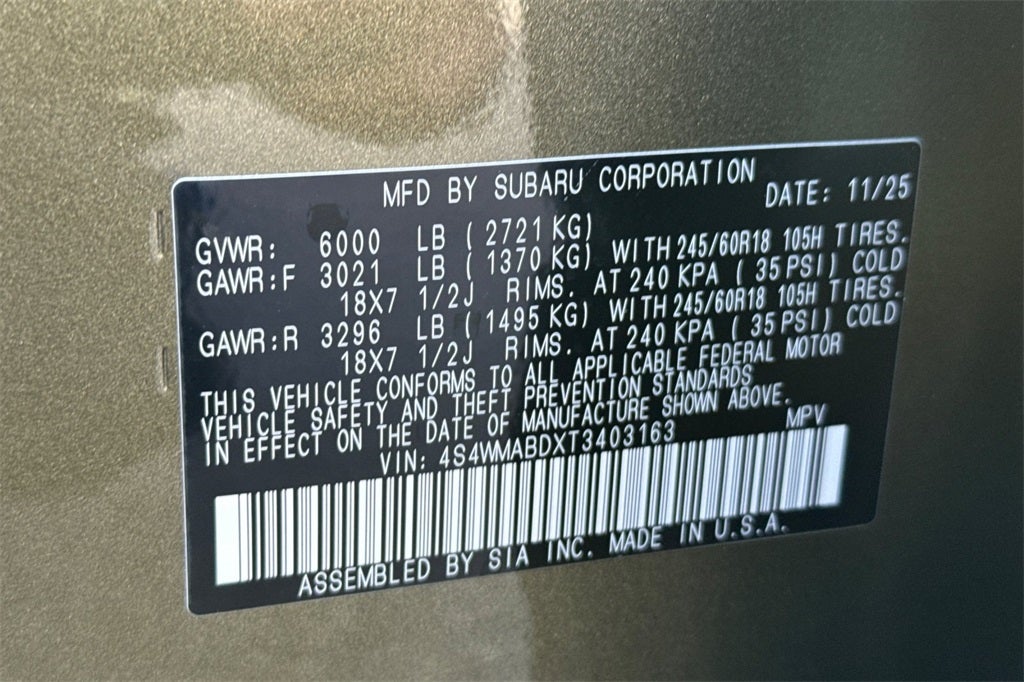 2026 Subaru ASCENT Premium 7-Passenger