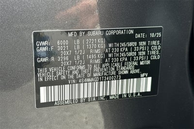 2026 Subaru ASCENT Limited 7-Passenger