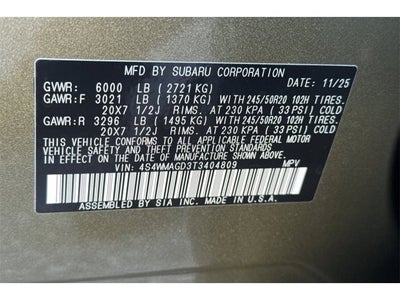 2026 Subaru ASCENT Limited 7-Passenger