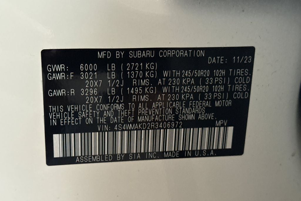 2024 Subaru Ascent Onyx Edition