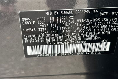 2026 Subaru ASCENT Onyx Edition Touring 7-Passenger