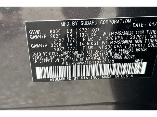 2026 Subaru ASCENT Onyx Edition Touring 7-Passenger