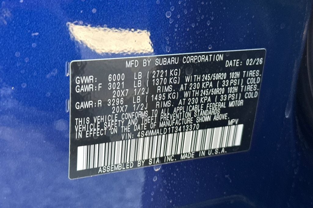 2026 Subaru ASCENT Onyx Edition Touring 7-Passenger