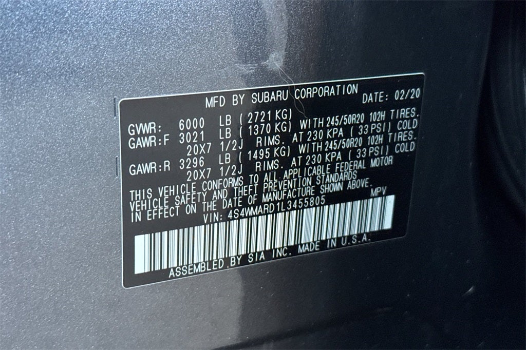 2020 Subaru Ascent Touring