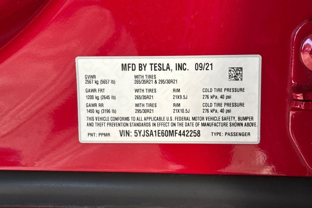 2021 Tesla Model S Plaid