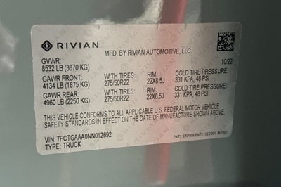 2022 Rivian R1T Adventure