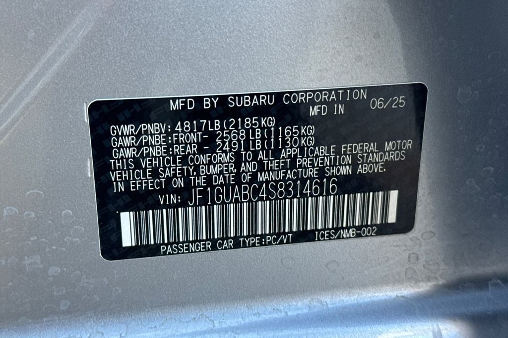 2025 Subaru Impreza Base