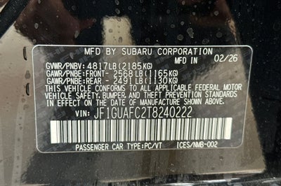 2026 Subaru IMPREZA Sport