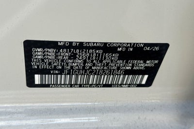 2026 Subaru IMPREZA RS