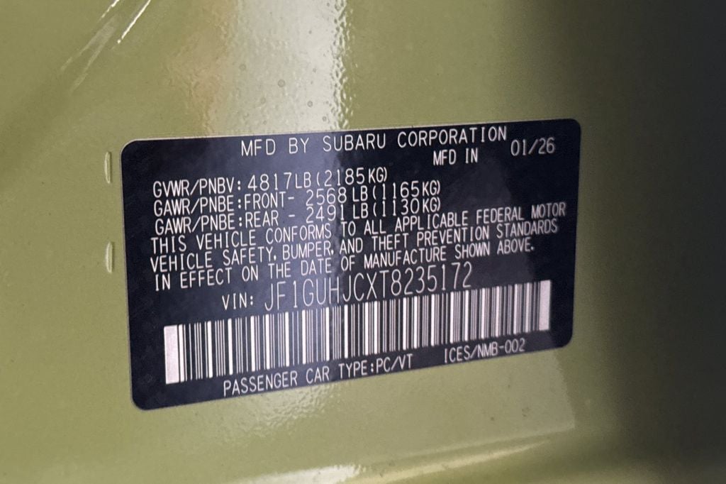 2026 Subaru IMPREZA RS