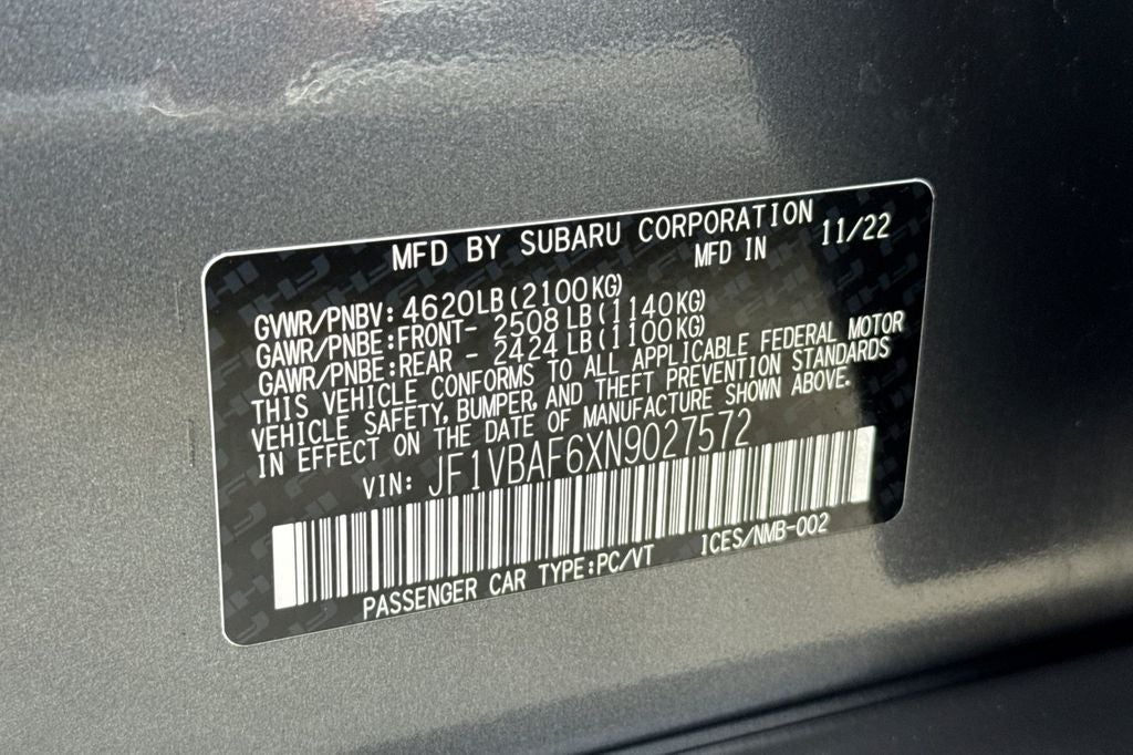 2022 Subaru WRX Premium