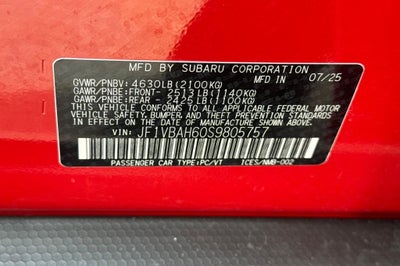 2025 Subaru WRX Premium