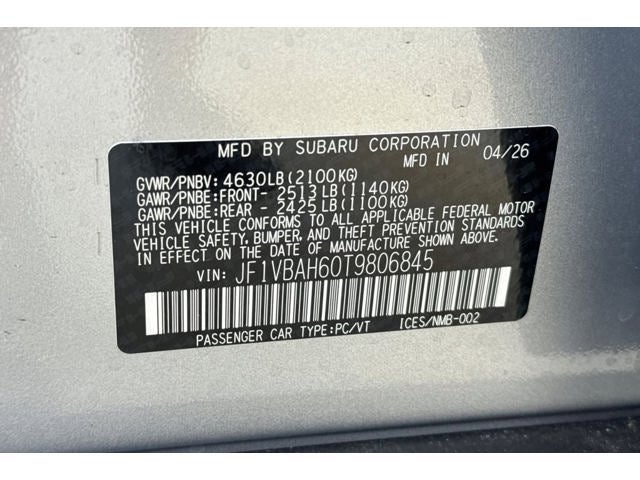 2026 Subaru WRX Base