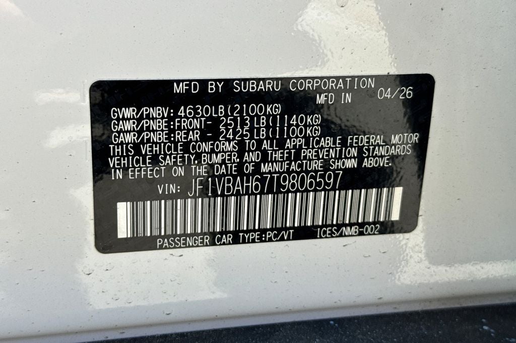 2026 Subaru WRX Premium