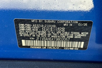 2026 Subaru WRX Premium