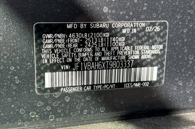 2026 Subaru WRX Premium