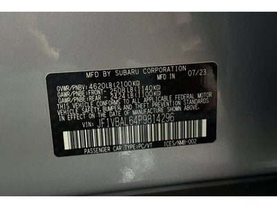 2023 Subaru WRX Limited