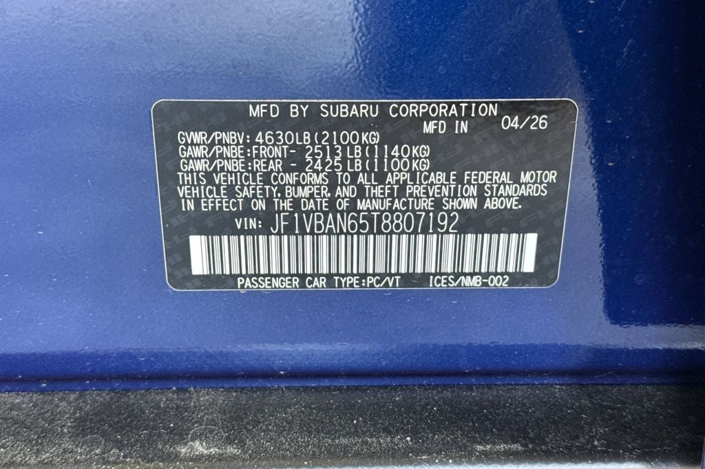 2026 Subaru WRX Limited