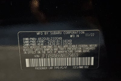 2022 Subaru WRX Limited