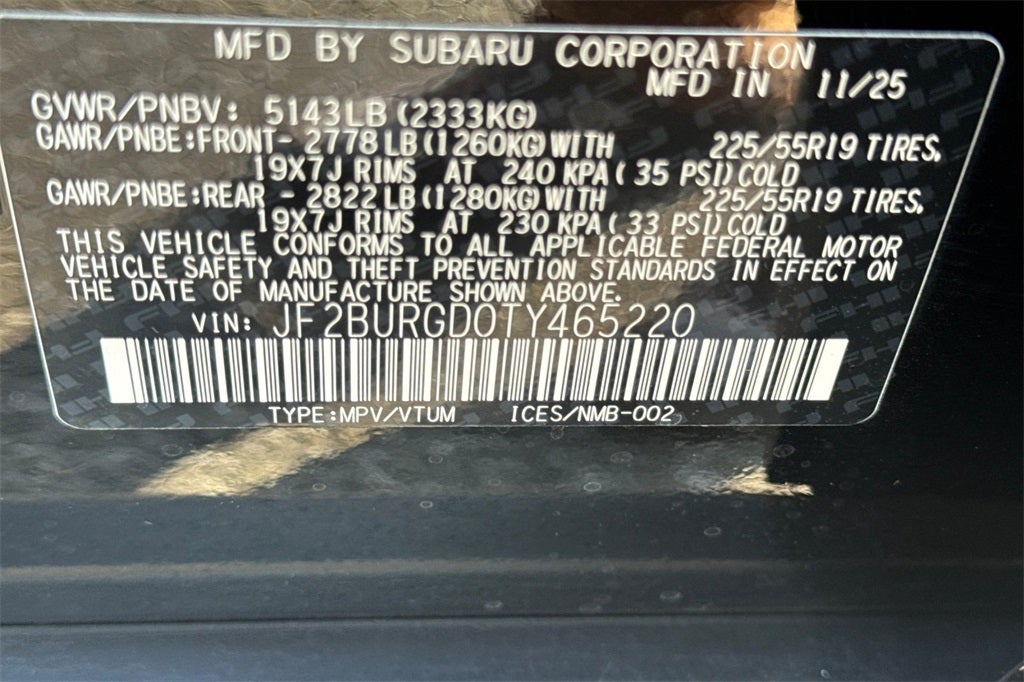 2026 Subaru OUTBACK Limited XT