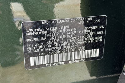 2026 Subaru OUTBACK Limited XT